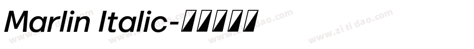 Marlin Italic字体转换